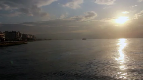 Aegean Sea time lapse clouds Stock Footage 63225576
