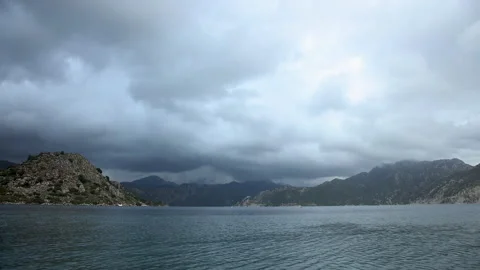 Aegean shore in cloudy day - Time Lapse Video Stock Footage 157271225