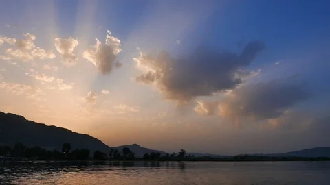Aegean Sunrise in the Spring Stock Footage 90326281