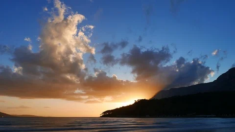 Aegean Sunset in the Spring (Time Lapse) Stock Footage 87825293