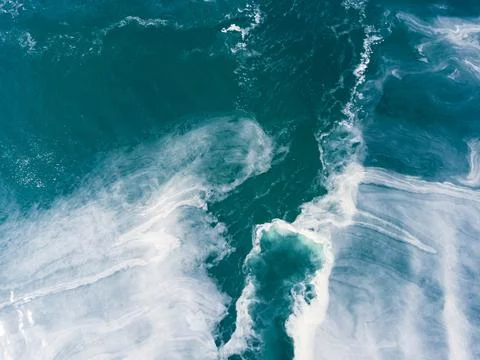 Aeiral view of mucilage that effect of marine pollution Stock Photos