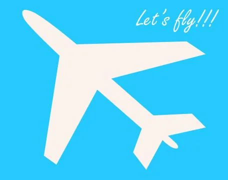 Aeloplane vector image, let's fly concept. Illustrazione stock