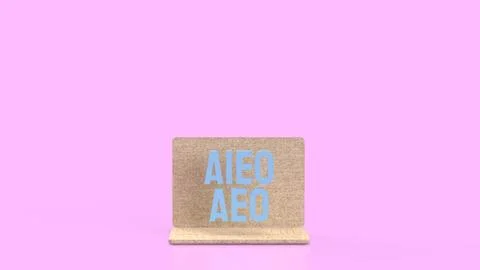 The AEO and AIEO on notebook for technology concept 3d Rendering. イラスト素材