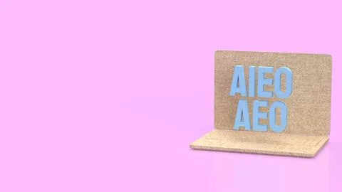 The AEO and AIEO on notebook for technology concept 3d Rendering. イラスト素材