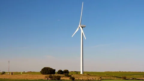 Aeolian generators field Video stock 106947699