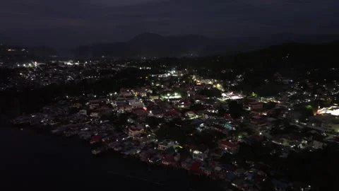 Aeraial View at Night Stock Footage 332417539