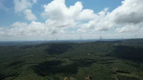 Aeral wind energy Stock Footage 219283595