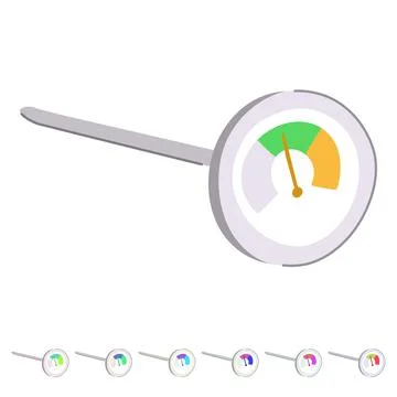 Aeration compost thermometer vector cartoon graphic Иллюстрация