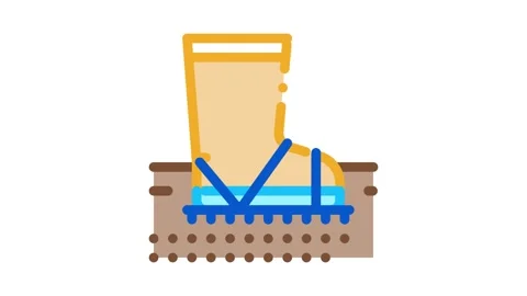Aeration ground with boot Icon Animation Video stock 145279939