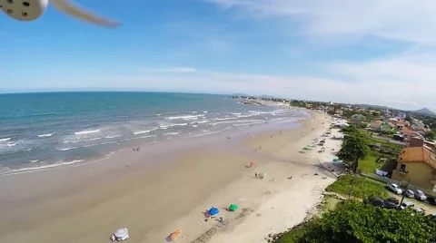 Aérea da Costa de SC Stock Footage 46082014