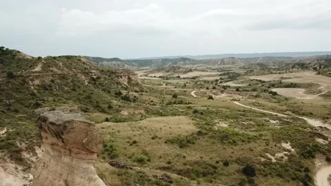 Aereal view of a desert landscape. Stock Footage 145421096