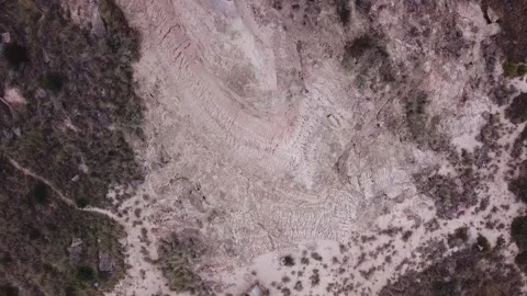 Aereal view of a desert landscape. Stock Footage 145421101