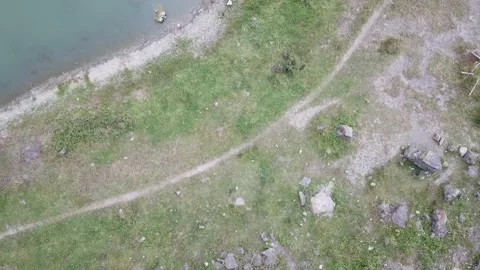 Aereal view of a lake landscape. Stock Footage 145421288