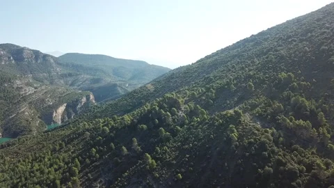 Aereal view of a mountain landscape. Stock Footage 145421215