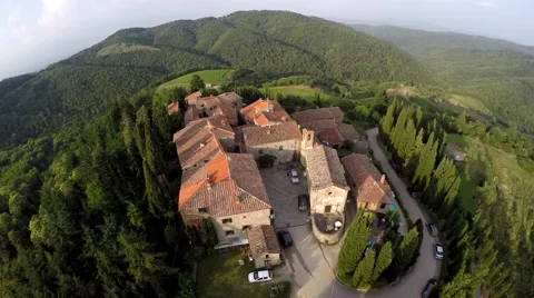 Aereal view of Starda Chianti Stock Footage 64557941