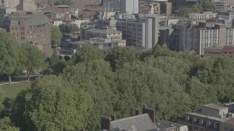 Aerial 1 of Queen Square in Bristol, UK, 2017 Stock Footage 79771990