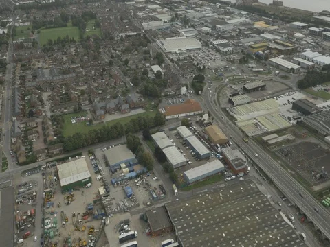 Aerial 10 of Hull, UK Stock Footage