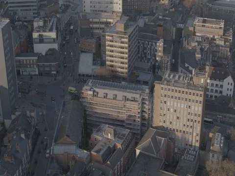 Aerial 17 of Nottingham City Centre, UK, 2017 Stock Footage 80232453