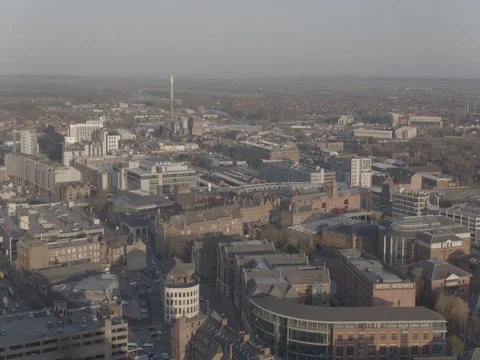 Aerial 18 of Nottingham City Centre, UK, 2017 Stock Footage 80232553
