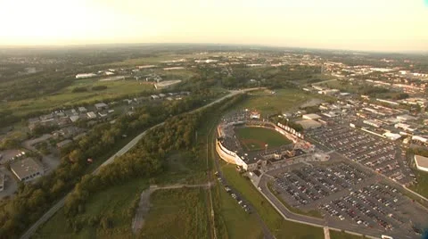 Aerial 2 Baseball Field Stock Footage 22028532