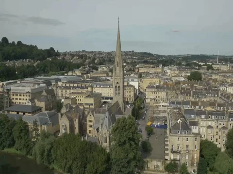 Aerial 2 of Bath, UK Stock Footage 78210664