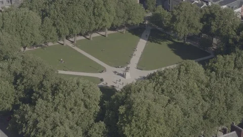 Aerial 3 of Queen Square in Bristol, UK, 2017 Stock Footage 79772232
