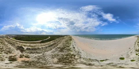 Aerial 360 8k St Augustine Beach Florida 2026 Stock Footage 337421665