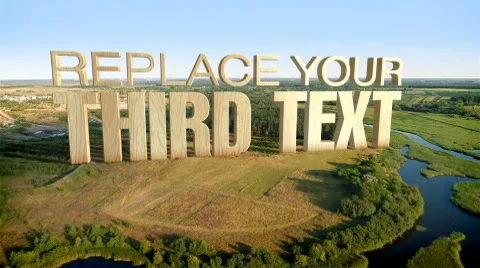 Aerial 3D Titles After Effects stock