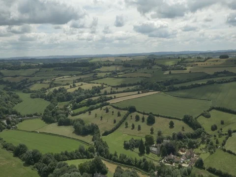 Aerial 4 of Bath Countryside, UK Stock Footage