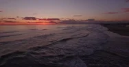 Aerial 4K Drone Shot Dji Italian Sea Beach Sunset Landscape Stock Footage