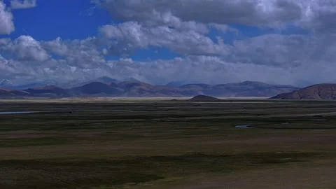 Aerial 4K Drone Time-lapse Thick Rolling Clouds Over Dark Mountain Forest Stock Footage 336858377