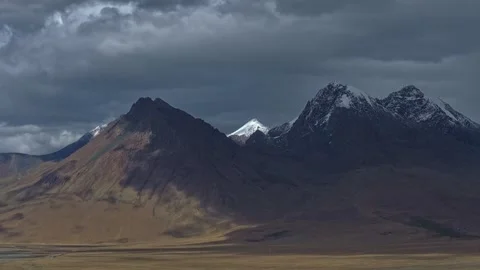 Aerial 4K Drone Time-lapse Dramatic Clouds Over Majestic Plateau Lake Stock Footage 336864433