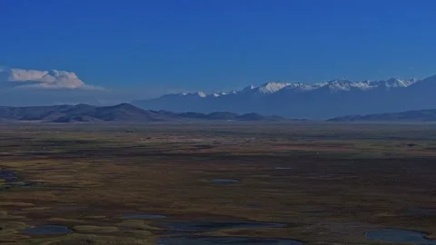 Aerial 4K Drone Time-lapse Dramatic Clouds Over Majestic Plateau Lake Stock Footage 336864468