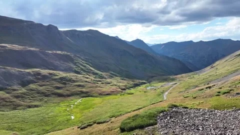 Aerial 4K drone view of High Mountain Valley 스톡 동영상 317522694