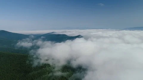 Aerial 4K: Flight above moutains Stock Footage
