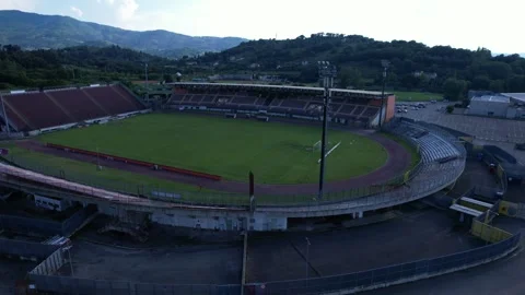 Aerial 4K Flight DRONE view Pan Tuscany Skyline City Stadium 스톡 동영상 242808724