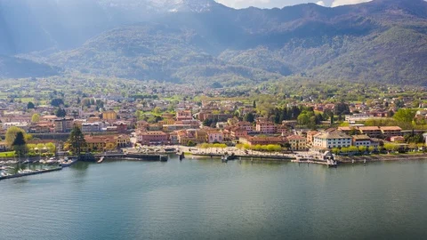 Aerial 4K - Hyperlapse - Colico - Como Lake (IT) Stock Footage 107904591