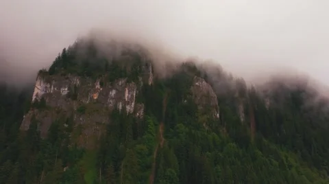 Aerial 4K mount, clouds Stock Footage 65453577