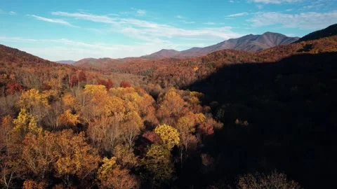Aerial 4k Panning Fall Foilage Great Smoky Mountains 库存影片 241176110