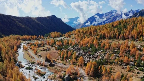 Aerial 4K, part 2 of 2, Locality Preda rossa in Val Masino, Valtellina Stock Footage 254888993