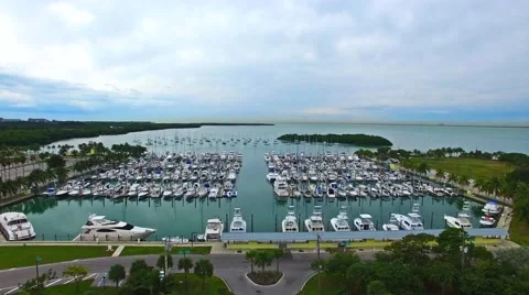 Aerial 4K Sailboats in South Florida Video stock 59123117