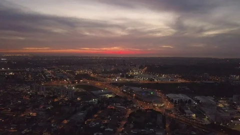 Aerial 4K sunset Stock Footage 87343881