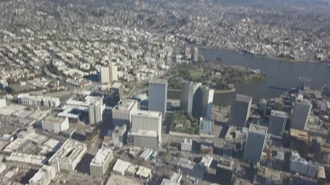 Aerial 4k Top Down Oakland Towards Downtown Flight Stock Footage 103652004