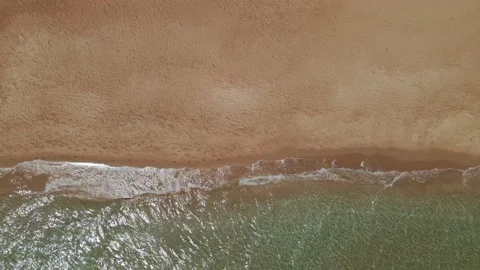 Aerial 4k top view of the Long Beach in North Cyprus Video stock 172415825