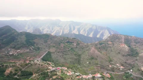 Aerial 4K video from drone to Gomera island.Spain Stock Footage 288517451