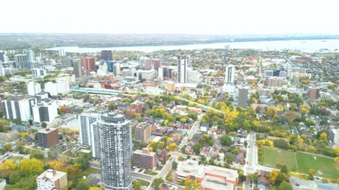 Aerial 4K video slow view across city Stock Footage 219447200