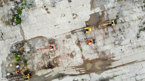 Aerial 4K view of building area in urban environment - Saint-Petersburg Stock Footage 114765352