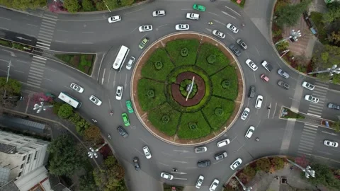Aerial 4K view of Clock Tower in Lijiang, Yunnan, China Stock Footage 279636973