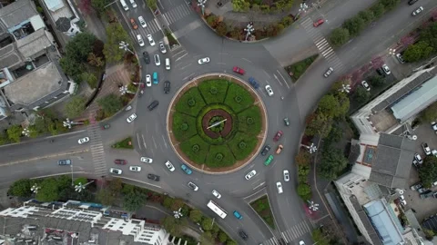 Aerial 4K view of Clock Tower in Lijiang, Yunnan, China Stock Footage 279637784