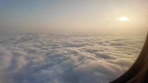 Aerial 4k view of clouds over England at sunrise Stock Footage 315242175